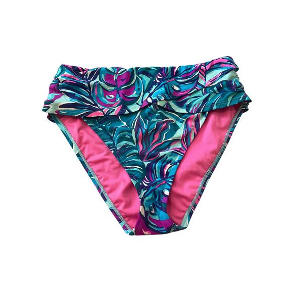 Lilly Pulitzer Swimsuit Bottom Size 12- High Waisted Lagoon Sarong - Picture 1 of 5